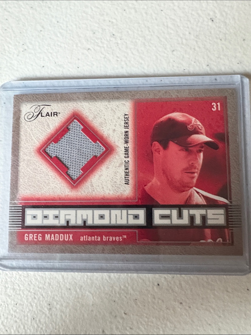 Fleer Greg Maddux Games worn Jersey relic Atlanta Braves